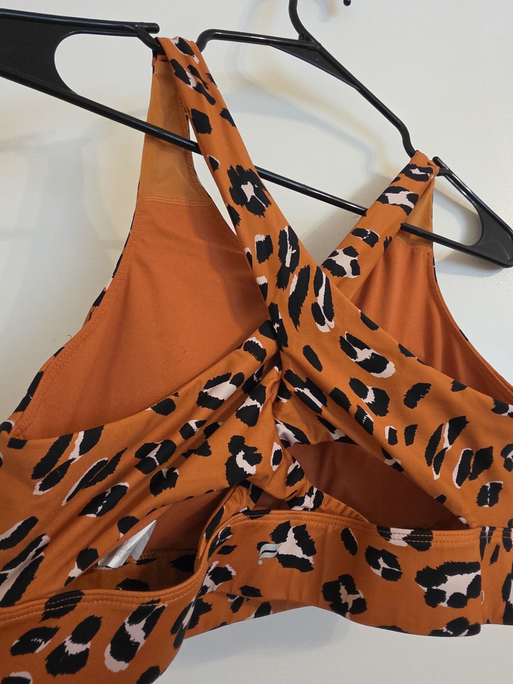 Fabletics Rust Leopard Print Sports Bra - Picture 2 of 2